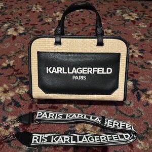 Karl Lagerfeld Black and Cream Tote